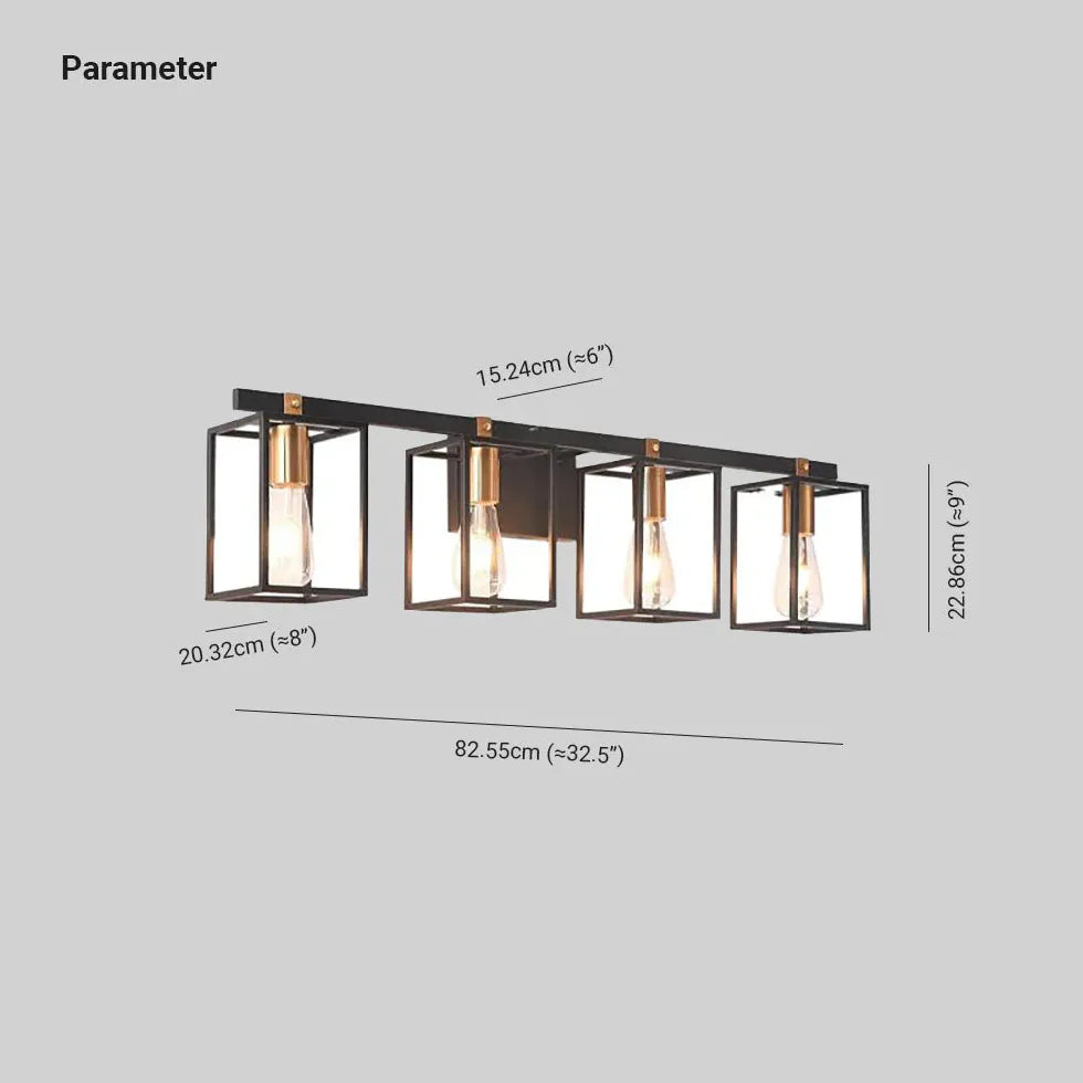 Industrie Wandlampe im schlichten Metallrahmen Design - Clowas.de
