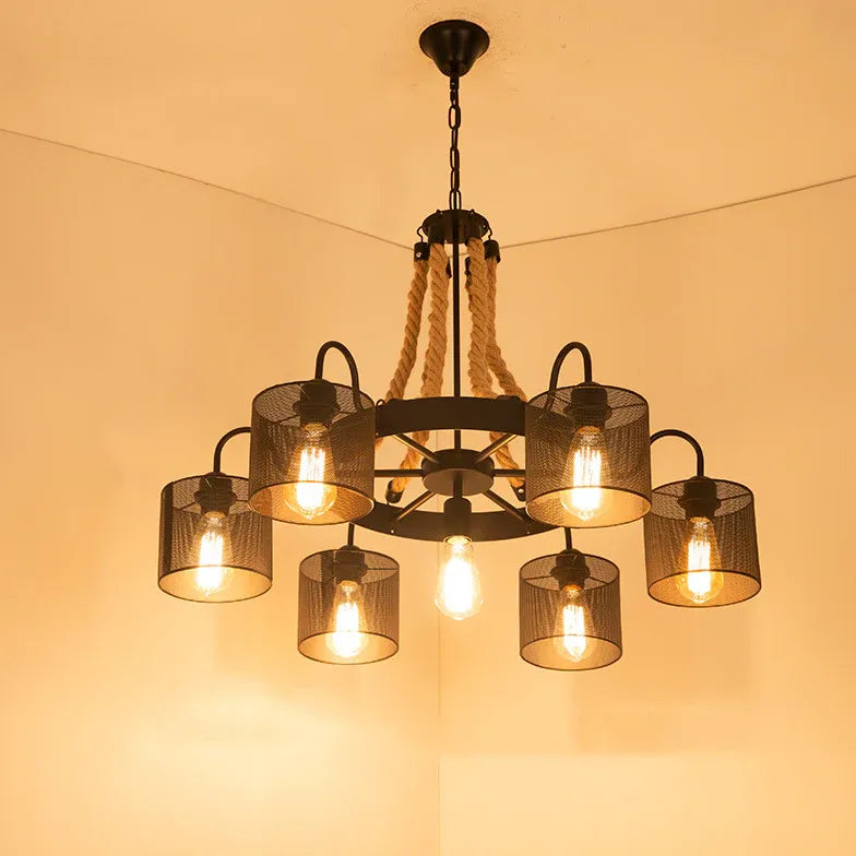 Industrielampen Vintage mit schwarzem Seil im amerikanischen Stil - Clowas.de