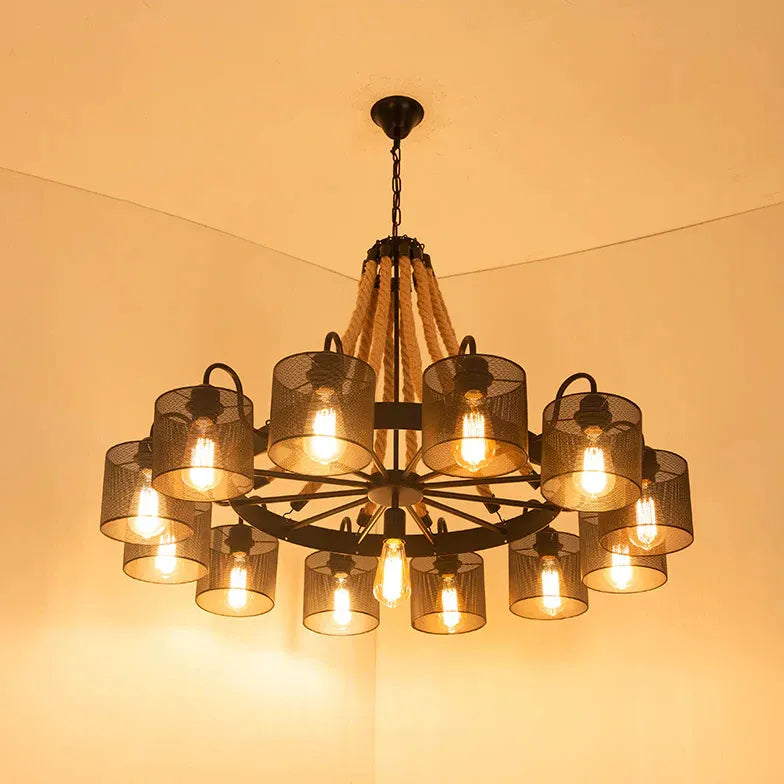 Industrielampen Vintage mit schwarzem Seil im amerikanischen Stil - Clowas.de