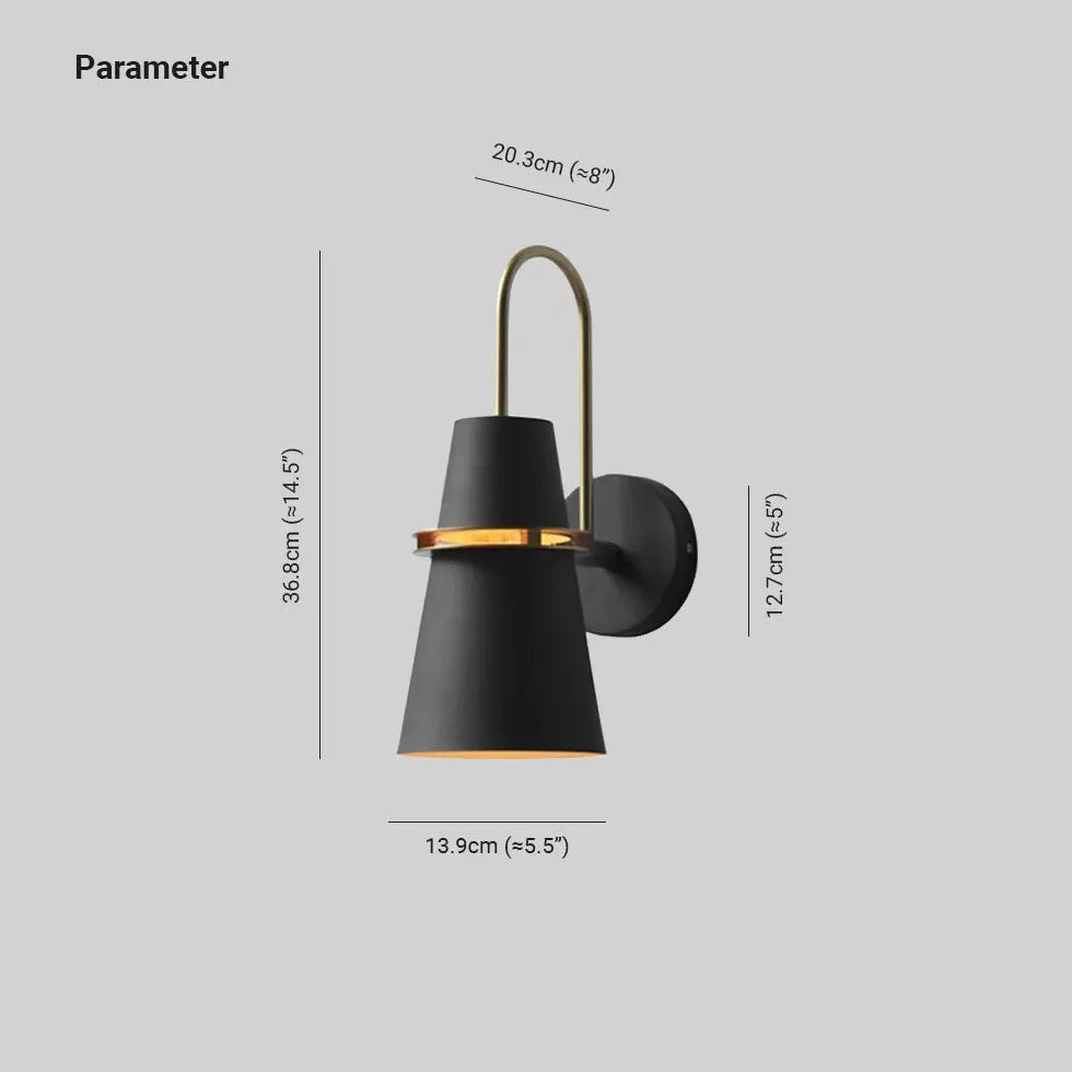 Wandleuchte schwarzer Schirm modernes Design elegante Akzente - Clowas.de