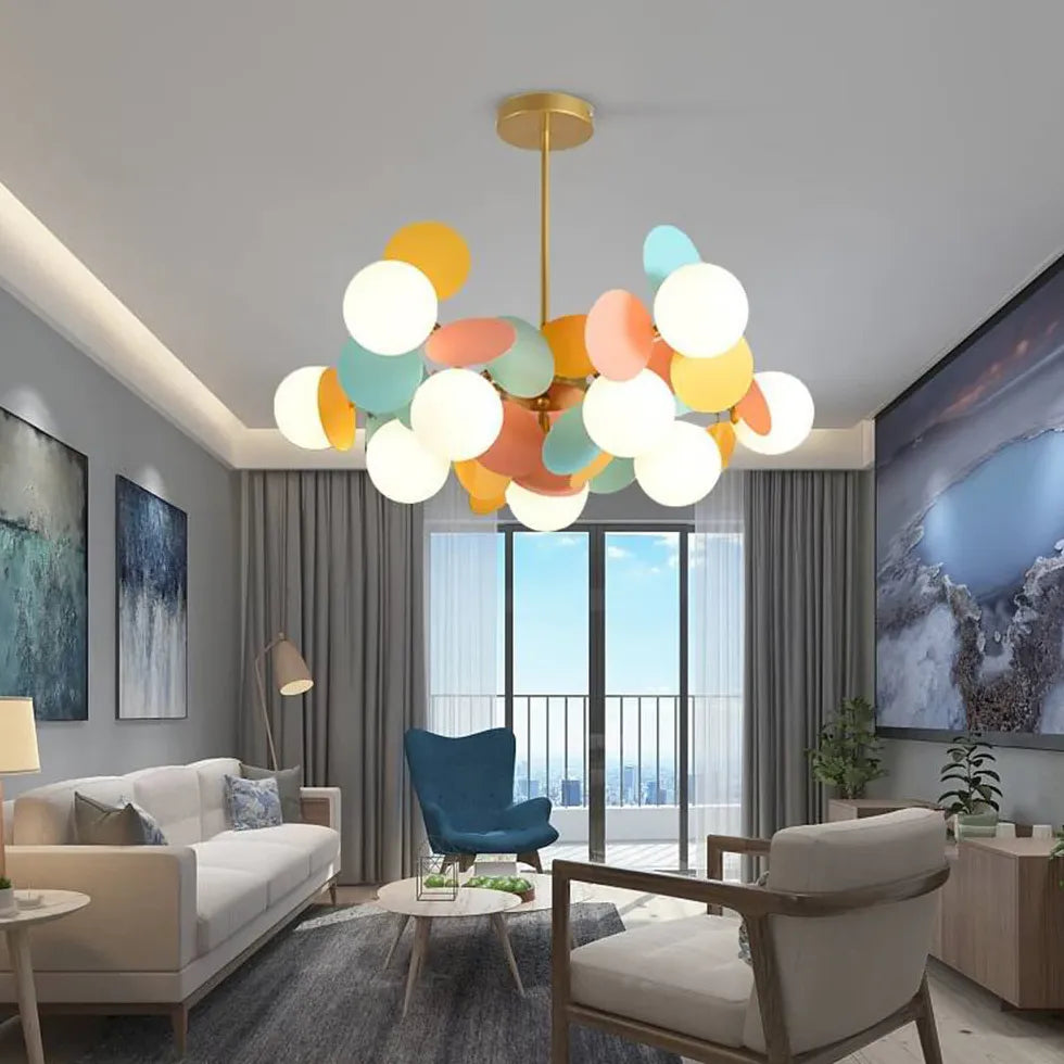 Colorful Flower Design Modern Chandelier