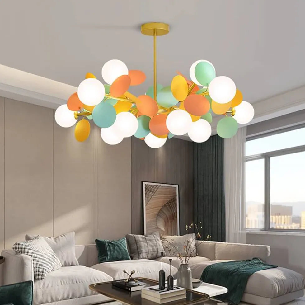 Colorful Flower Design Modern Chandelier