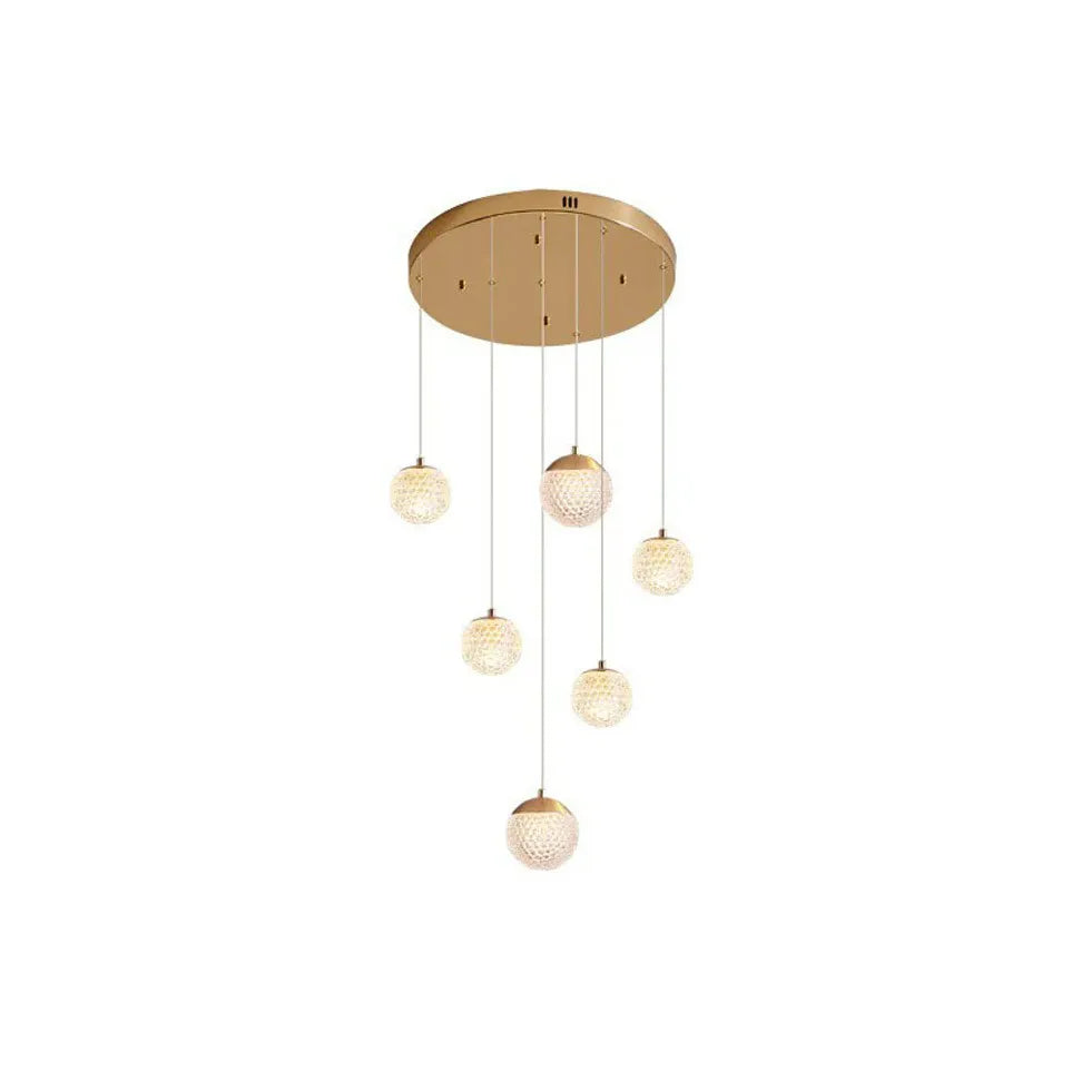 Spherical Multi-Head Luxury Hall Pendant Light