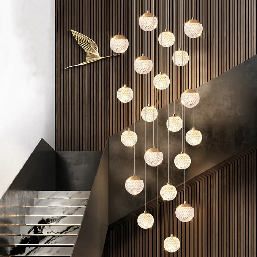 Spherical Multi-Head Luxury Hall Pendant Light