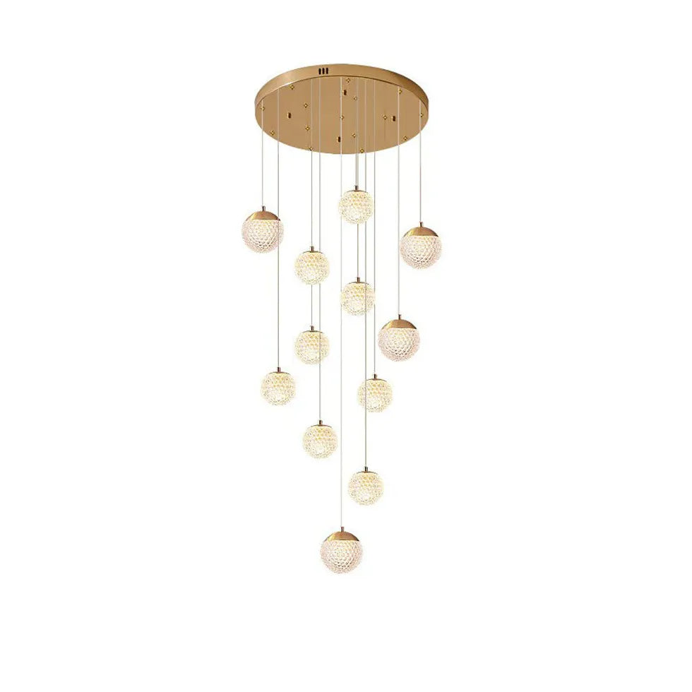 Spherical Multi-Head Luxury Hall Pendant Light