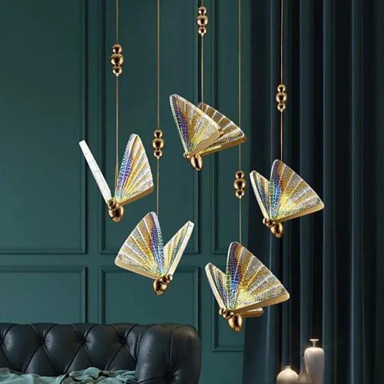 Butterfly Shaped Acrylic LED Bedroom Pendant Light