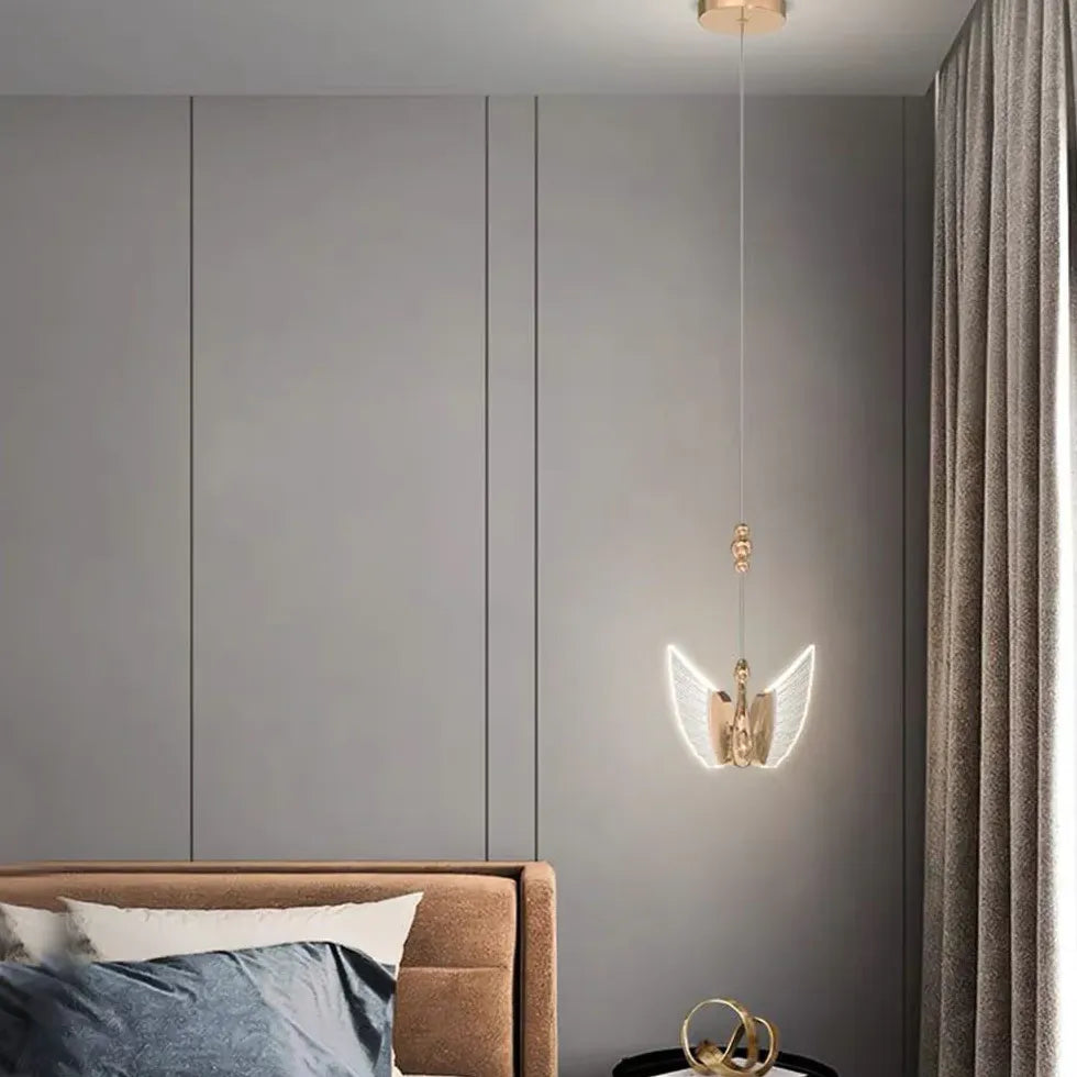 Swan form moderne minimalistische Schlafzimmer -Anhängerlicht