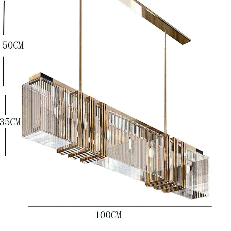 Luxury Crystal Gold Industrial Pendant Light