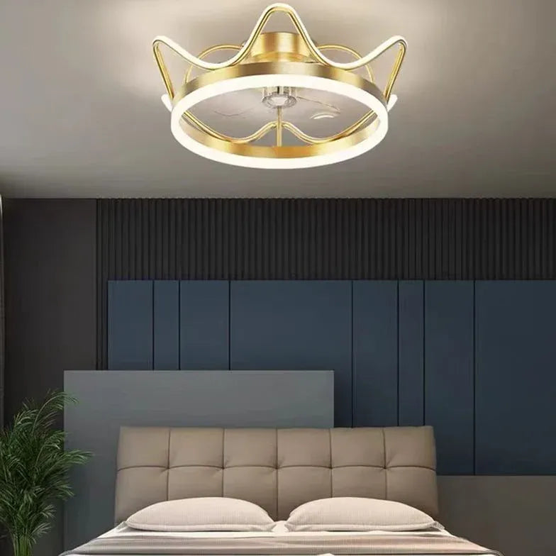 Goldene Deckenventilator für Schlafzimmer -Anhänger Licht