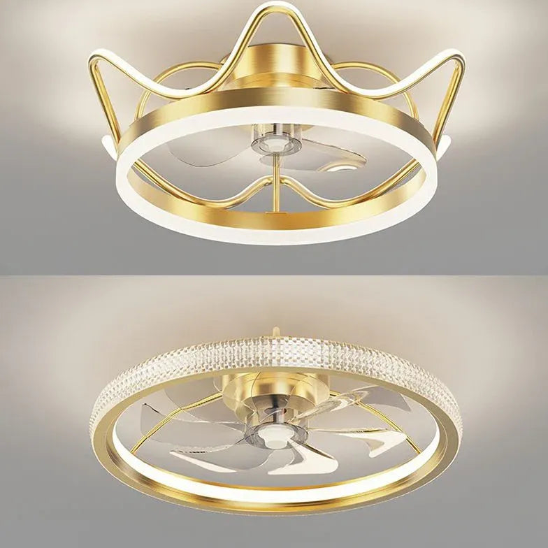 Goldene Deckenventilator für Schlafzimmer -Anhänger Licht