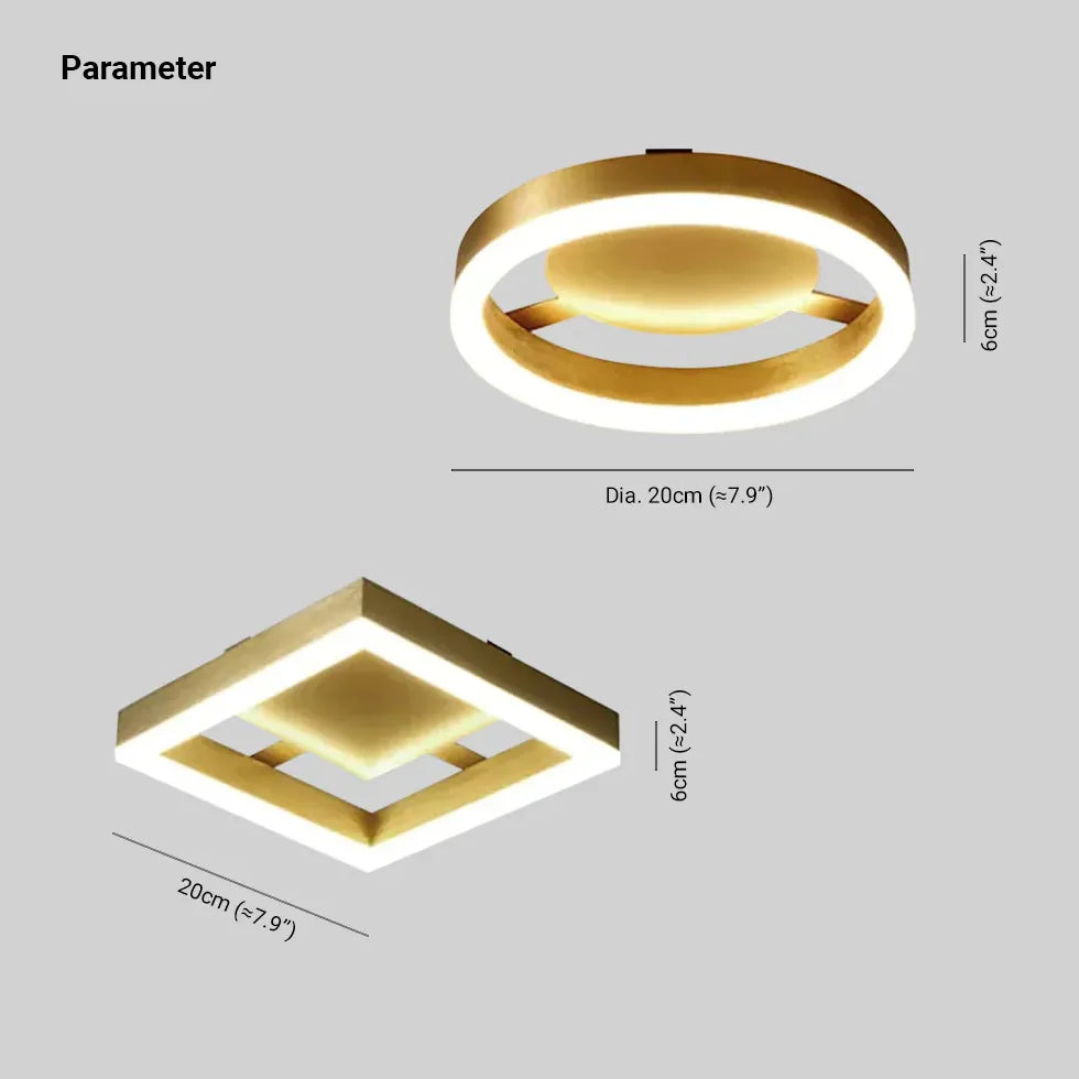 LED Deckenleuchte rund flach im nordischen modernen Stil