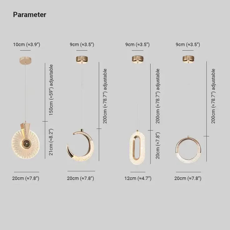 LED Pendelleuchten Rund Nordisch Kristall Leicht Luxus