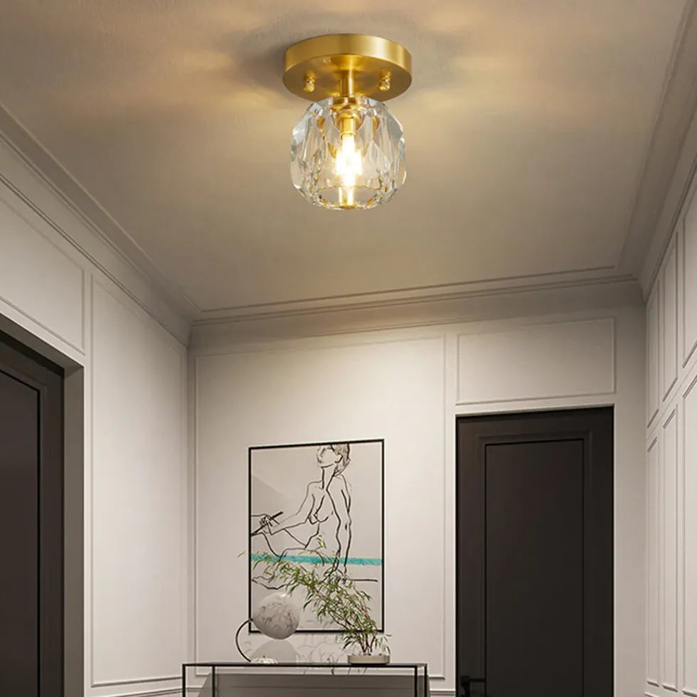 Gold LED Recessed Hallway Ceiling Light