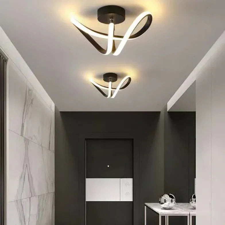 Deckenleuchte Flur Schwarz Skandinavische LED Deckenlampe - Clowas.de