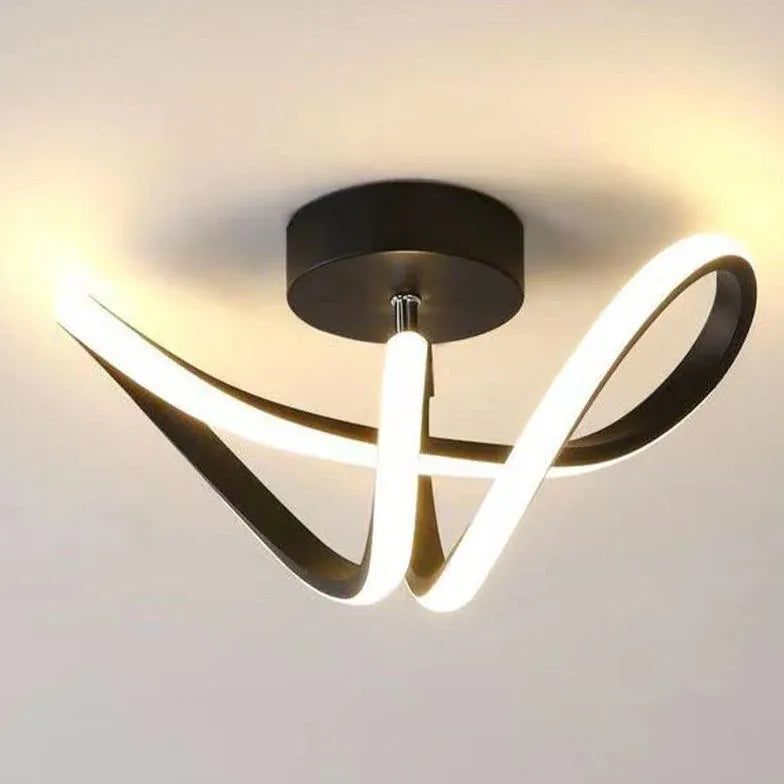 Deckenleuchte Flur Schwarz Skandinavische LED Deckenlampe - Clowas.de
