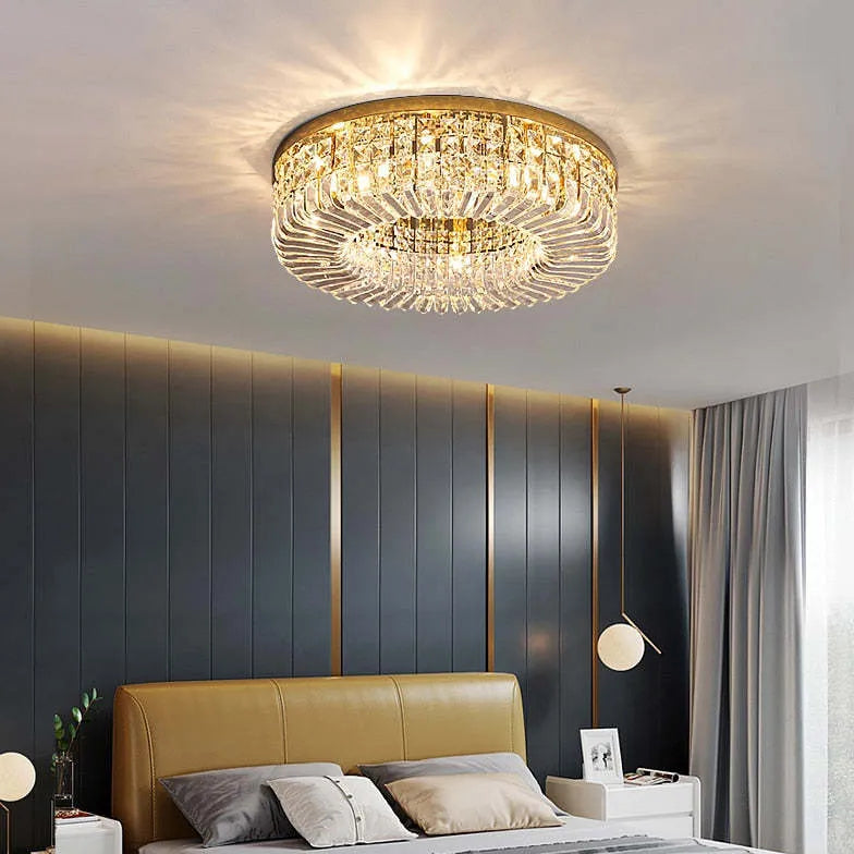Kristall Deckenleuchte modern Luxus Edelstahl amerikanischer Stil - Clowas.de
