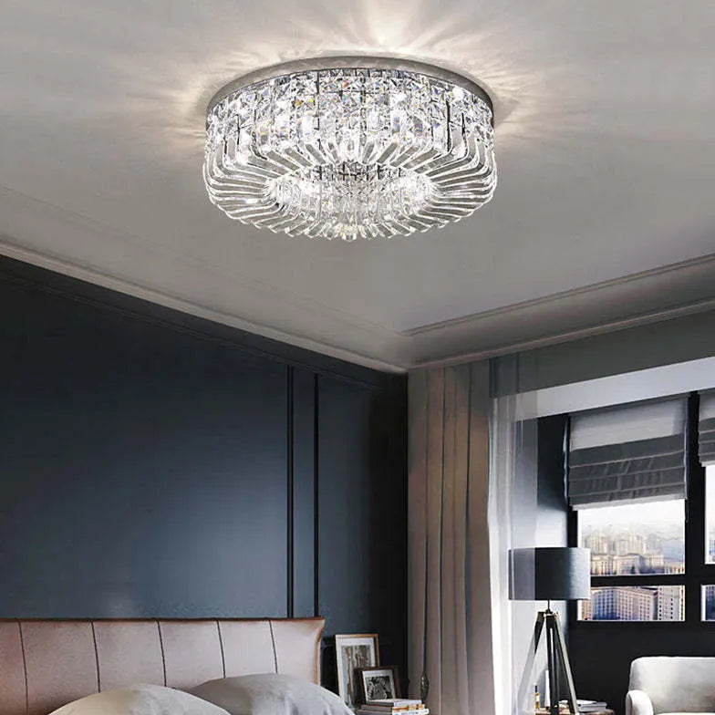 Kristall Deckenleuchte modern Luxus Edelstahl amerikanischer Stil - Clowas.de