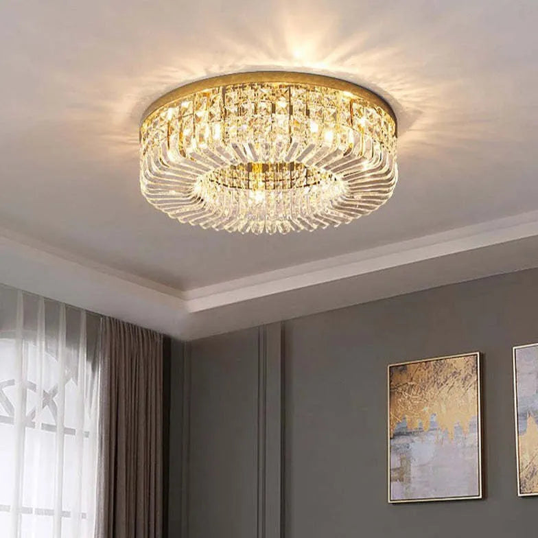 Kristall Deckenleuchte modern Luxus Edelstahl amerikanischer Stil - Clowas.de