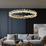 Kristall Hängelampe Rund in modernem Golddesign - Clowas.de
