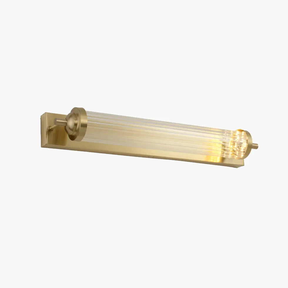 Ribbed Wall Light Bathroom Gold