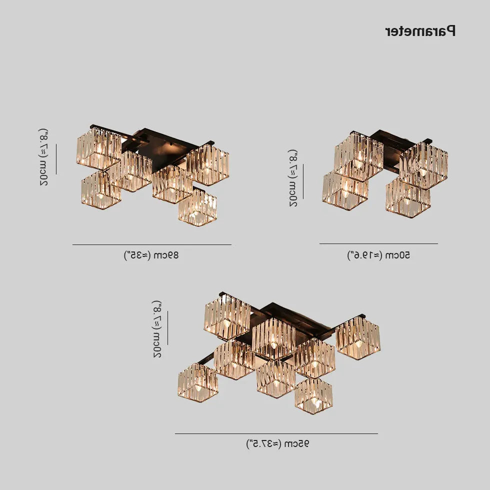 Multi-Head-Würfelglas modernes Deckenlicht