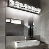 Ring Shaped Crystal Silver Bathroom Wall Lights