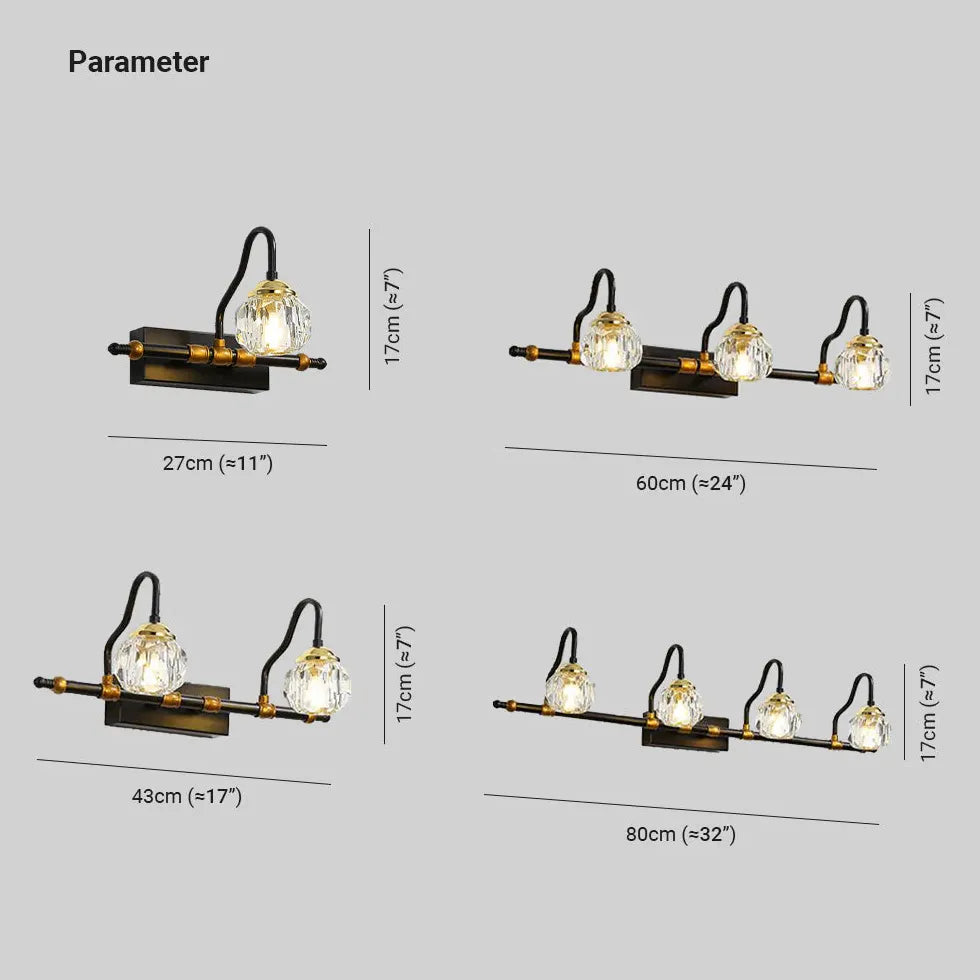 LED Wandleuchte mit Arm im amerikanischen Kristallstil