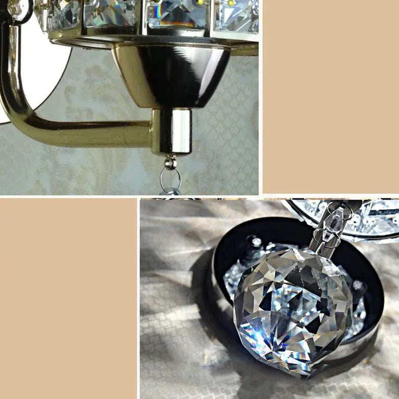 Cylinder Crystal Plug in Wall Lights