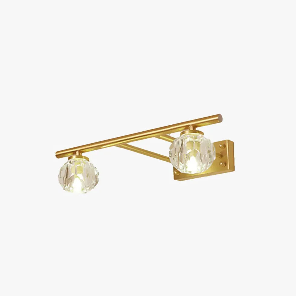 Gold Crystal Multi Arm Bathroom Wall Lights