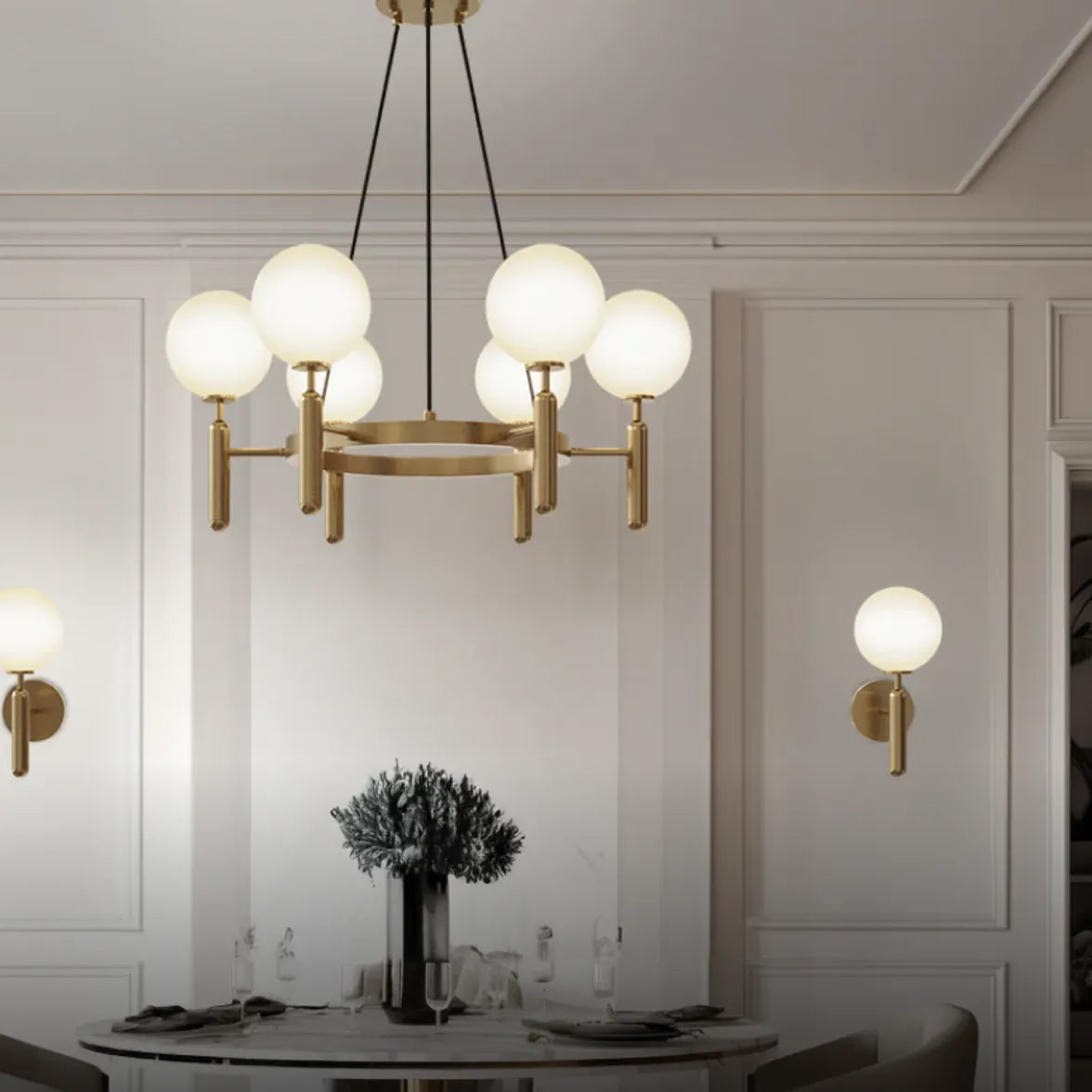 Hängelampen gold im modernen luxuriösen Stil - Clowas.de