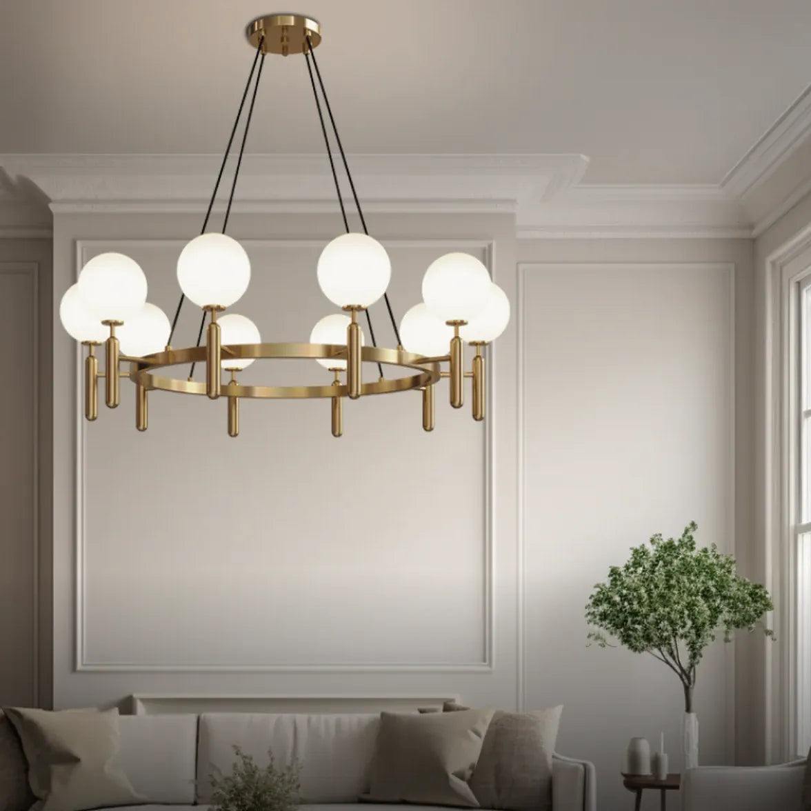 Hängelampen gold im modernen luxuriösen Stil - Clowas.de