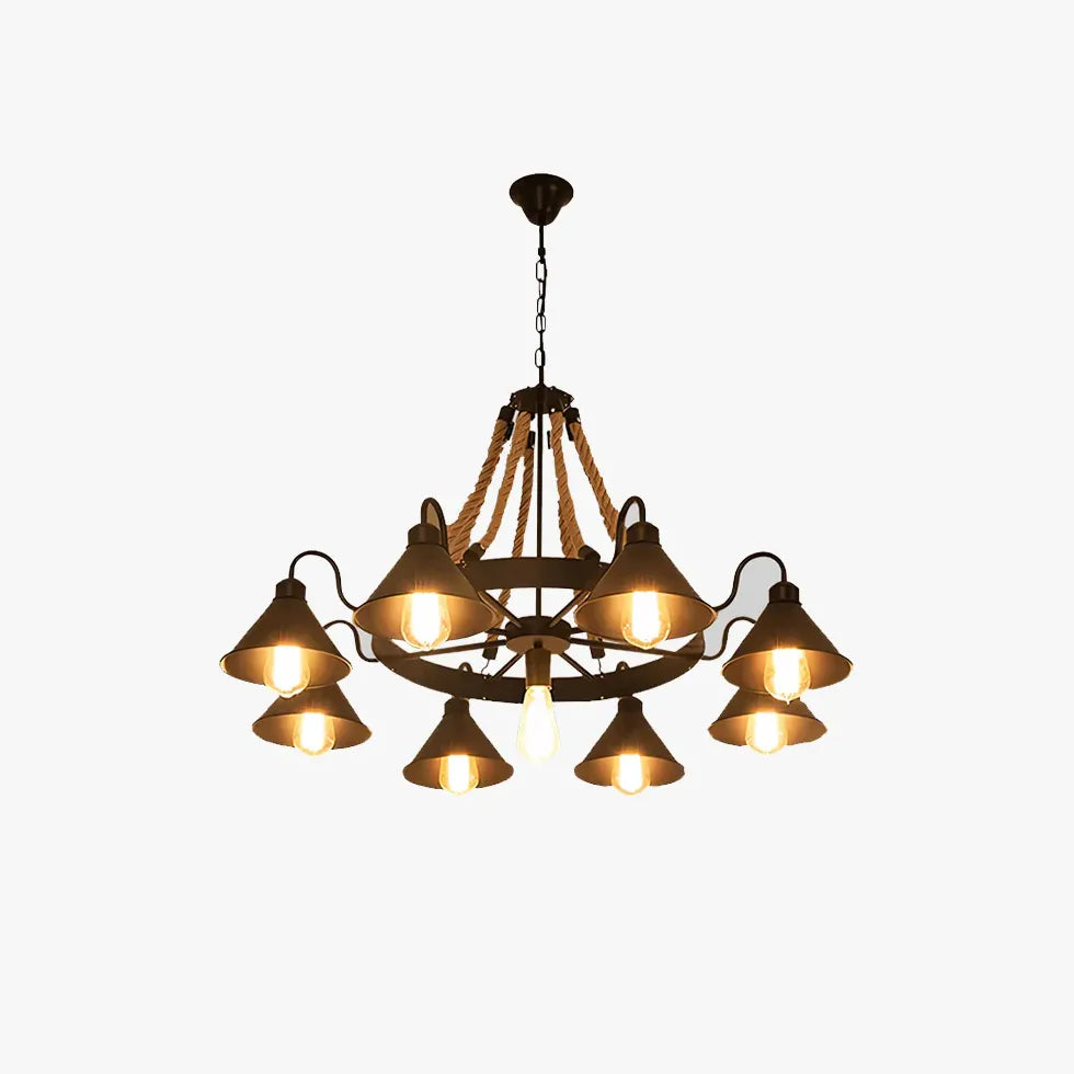 Kronleuchter Industrial im Vintage-Seil-Design - Clowas.de