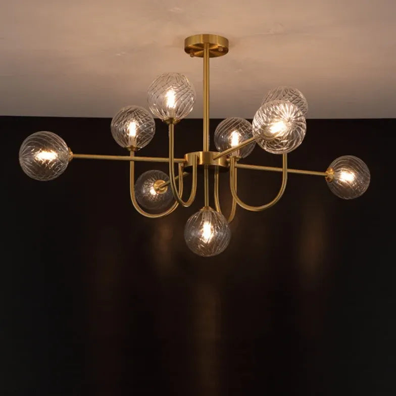 Pendelleuchte Gold Glas nordisch modern leicht luxuriös - Clowas.de