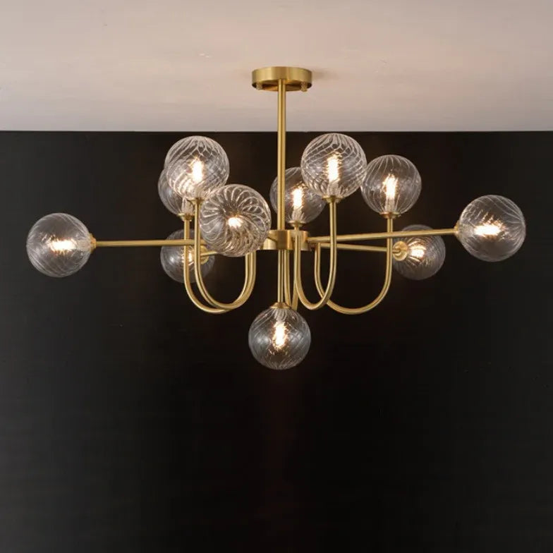 Pendelleuchte Gold Glas nordisch modern leicht luxuriös - Clowas.de