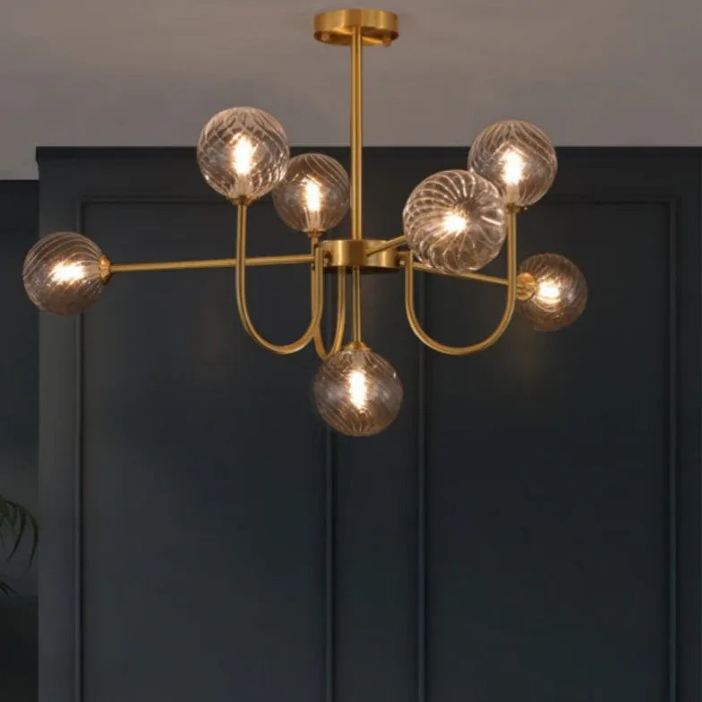 Pendelleuchte Gold Glas nordisch modern leicht luxuriös - Clowas.de