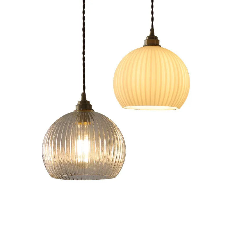Kugel Pendelleuchte Glas nordisch Retro Vollkupfer Glas - Clowas.de