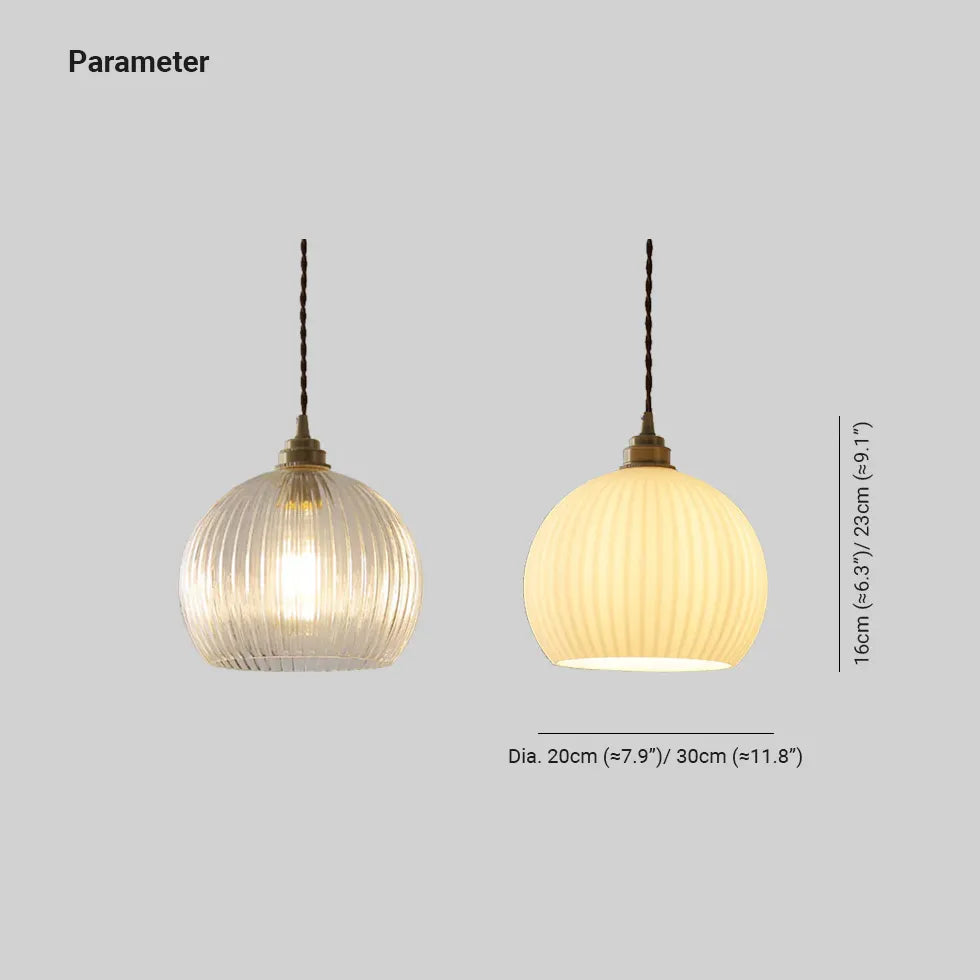 Kugel Pendelleuchte Glas nordisch Retro Vollkupfer Glas - Clowas.de