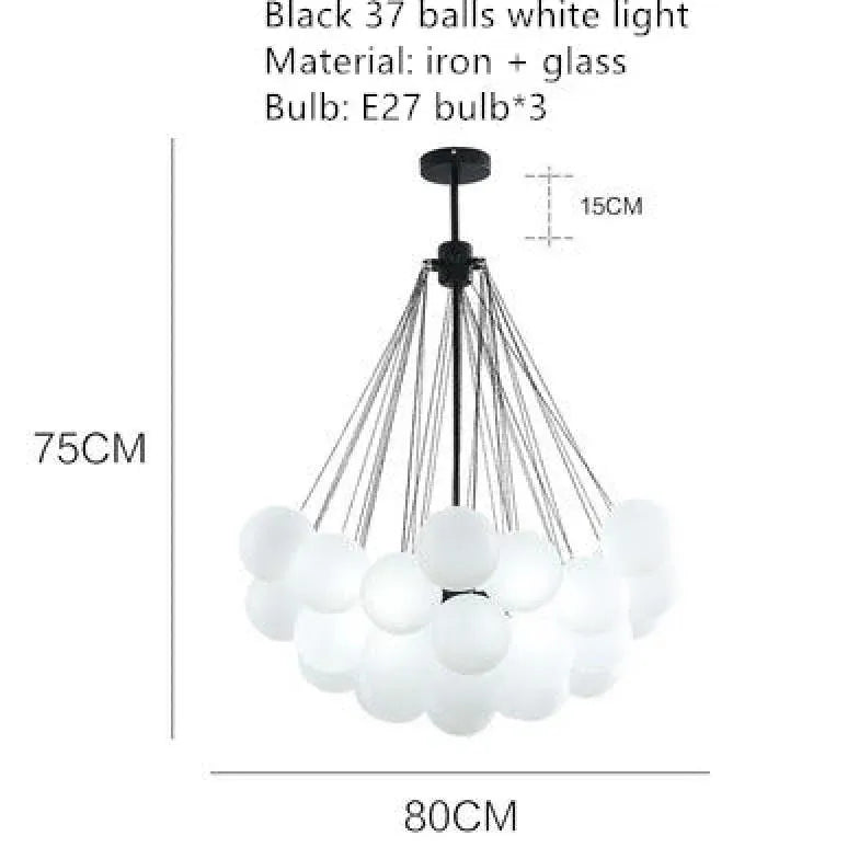 Kugel Pendelleuchte Weiß modernes elegantes Design Nordic - Clowas.de