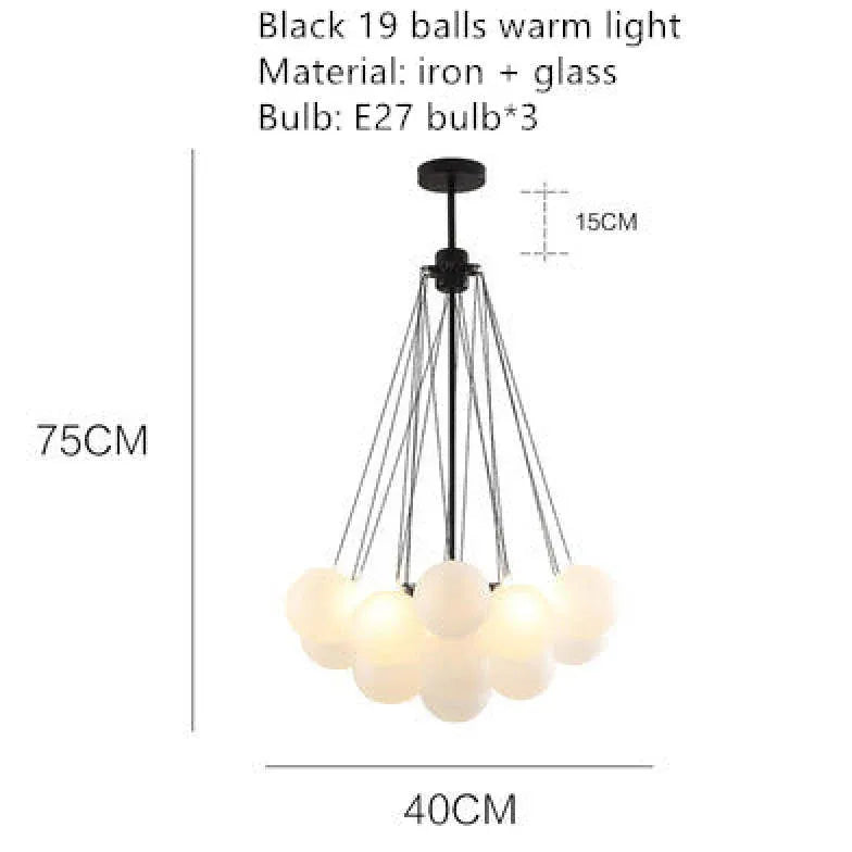Kugel Pendelleuchte Weiß modernes elegantes Design Nordic - Clowas.de