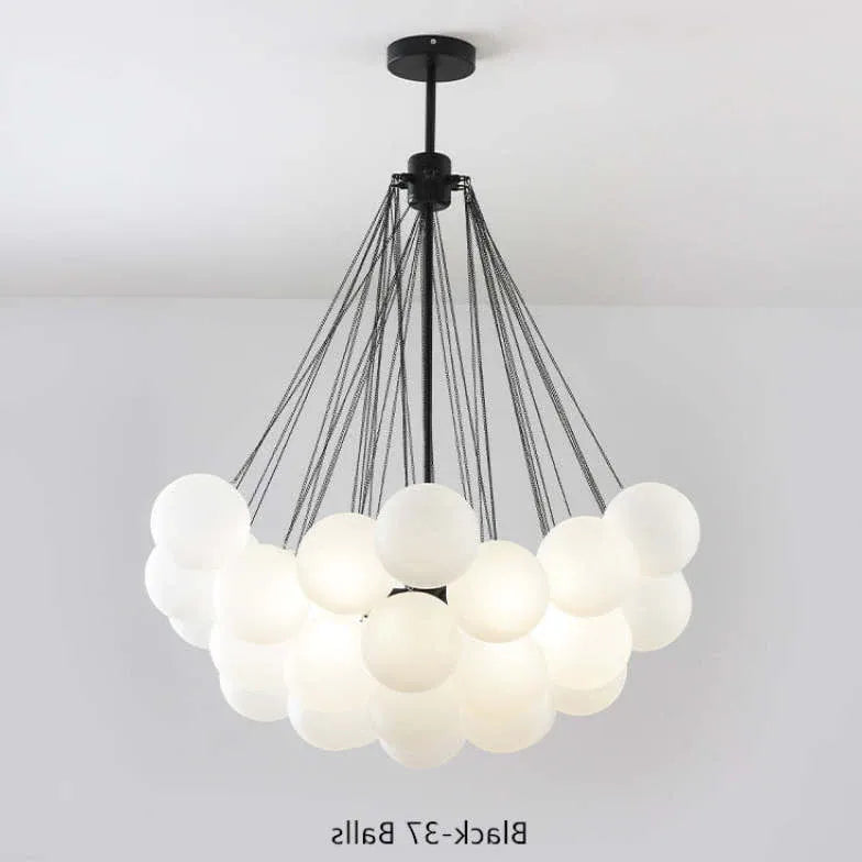 Kugel Pendelleuchte Weiß modernes elegantes Design Nordic - Clowas.de
