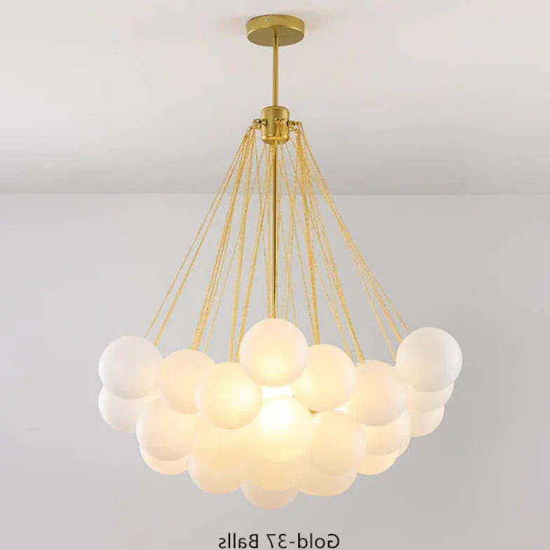 Kugel Pendelleuchte Weiß modernes elegantes Design Nordic - Clowas.de