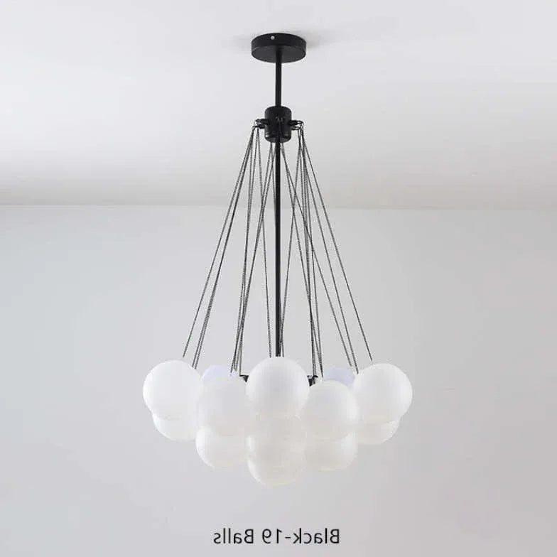 Kugel Pendelleuchte Weiß modernes elegantes Design Nordic - Clowas.de
