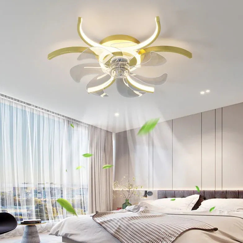 Deckenventilator mit LED Licht im modernen Design