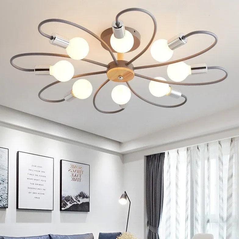 Multi-head Metal Bedroom Ceiling Light