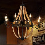 Lampe Kronleuchter im amerikanischen Retro-Stil mit Kerzen - Clowas.de