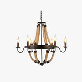 Lampe Kronleuchter im amerikanischen Retro-Stil mit Kerzen - Clowas.de