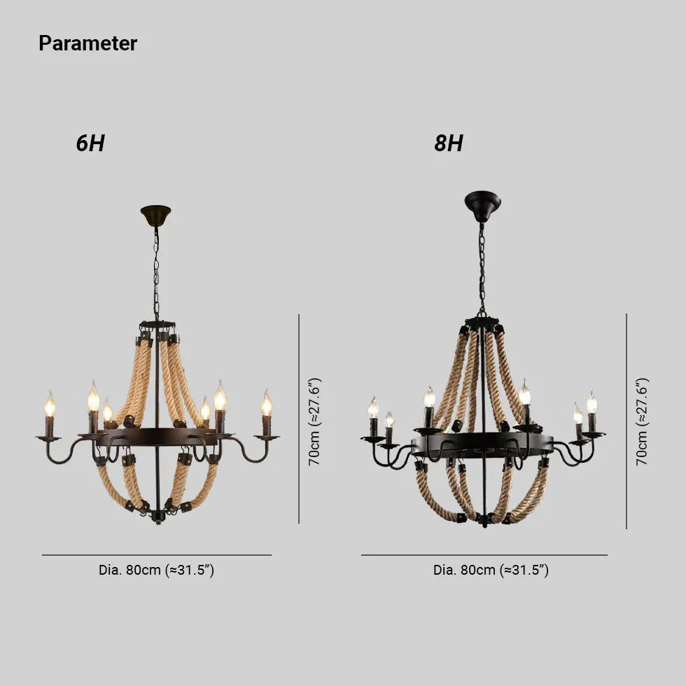 Lampe Kronleuchter im amerikanischen Retro-Stil mit Kerzen - Clowas.de