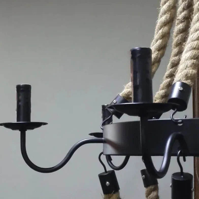Lampe Kronleuchter im amerikanischen Retro-Stil mit Kerzen - Clowas.de