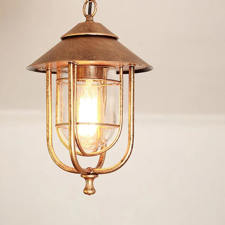 Lampe Wohnzimmer Hängelampe im Vintage schwarzen Laternenstil - Clowas.de