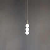 Pendelleuchte 5-flammig höhenverstellbar nordisches schlichtes weißes Kugeldesign - Clowas.de